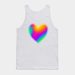 Bright Rainbow Heart Tank Top